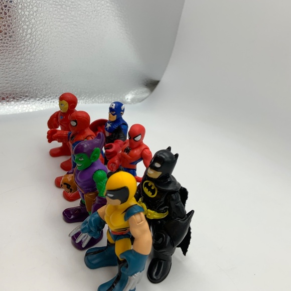 Hasbro Playskool Marvel and DC Comics Superheros Mini Figurines Set of 7 - Picture 6 of 10
